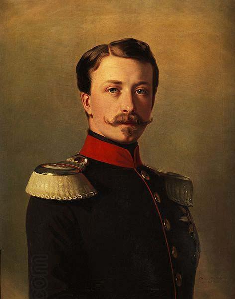 unknow artist Portrait of Grand Duke Frederick I of Baden. Copy of the Winterhalter painting by R. Grether from 1857 oil painting picture